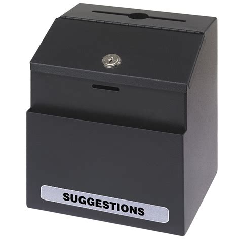 metal suggestion box with lock|employee suggestion box with lock.